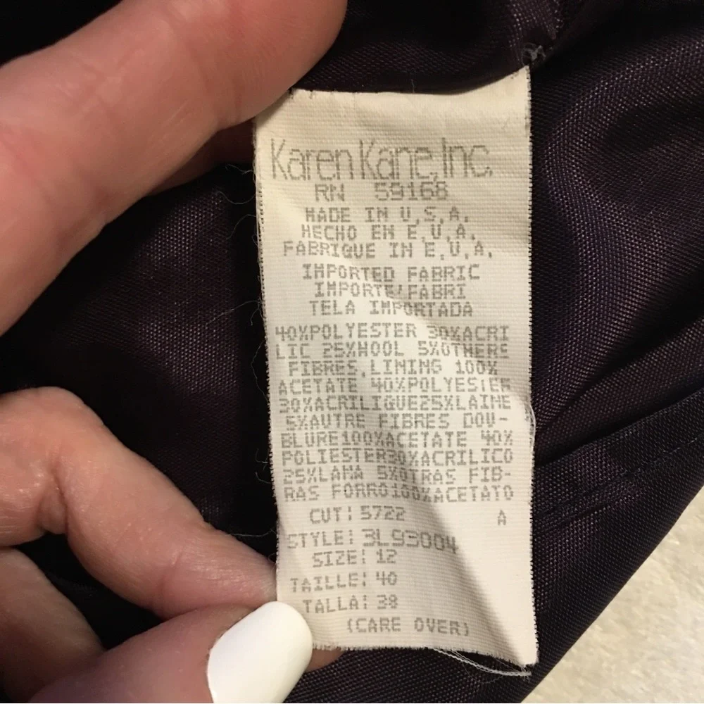 💚2 for $10💚 Vintage Karen Kane Wool Blend Mini Skirt, Size 12 - Picture 4 of 6